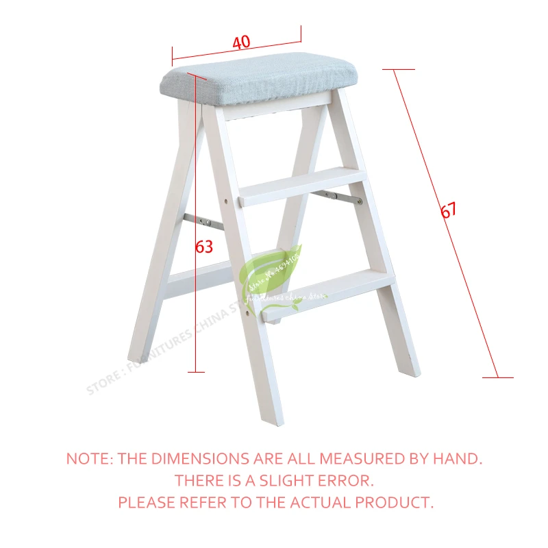 Современная Простота твердой древесины складной стульчик-ступенька твердая и сильная скамейка Бытовая Кухня высокий шаг табурет подшипник 100 кг