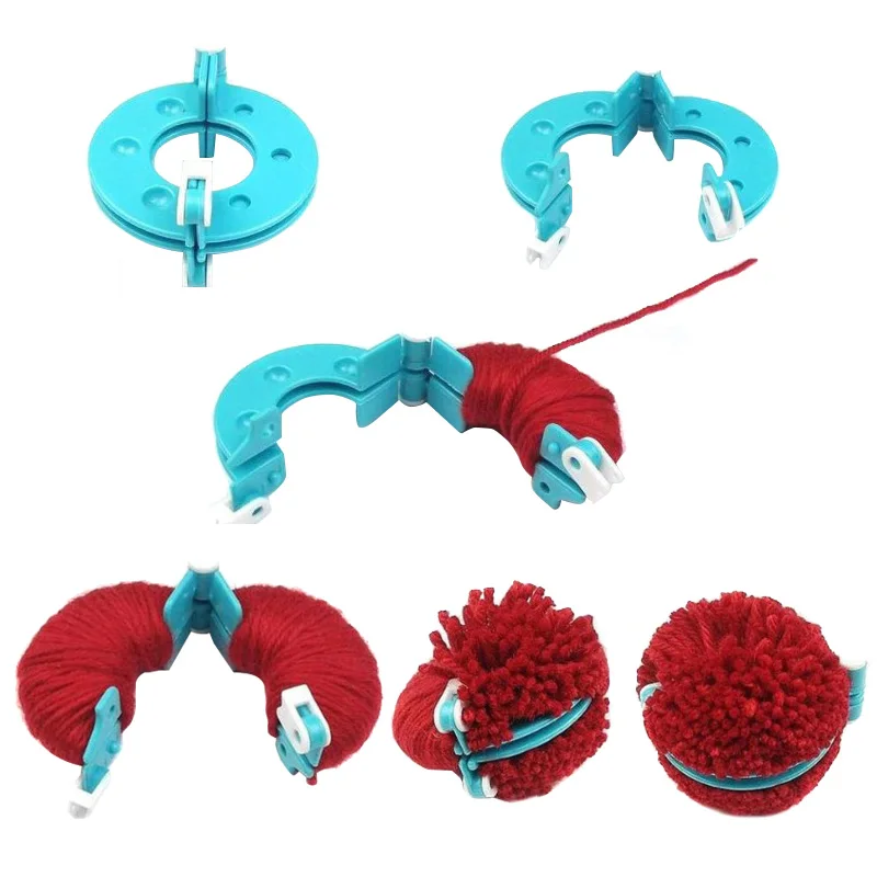 

8 Pcs 4 Size Pompom Maker Kit Knitting Crafts Different Sizes Plush Ball Making Tool E2S