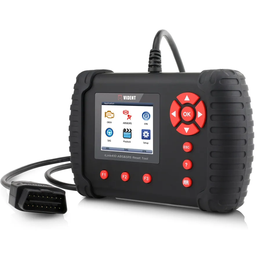 SAS EPB and Active Test VIDENT iLink410 OBD2 Scanner ABS SRS Airbag Code Reader Diagnostic Scan Tool with Bleed ABS 