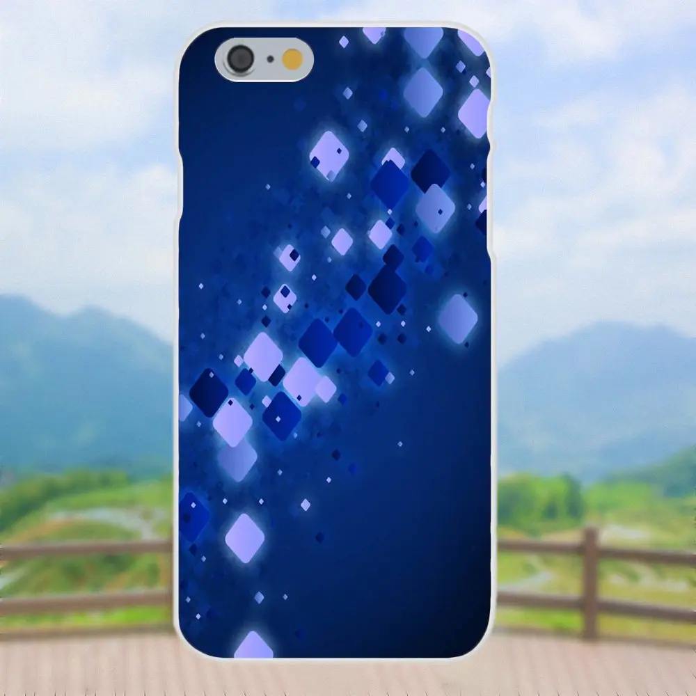 Синий свет абстрактным 3d для Apple IPhone X XS Max XR 4 4S 5 5C 5S SE 6 S 7 8 Plus Мягкий
