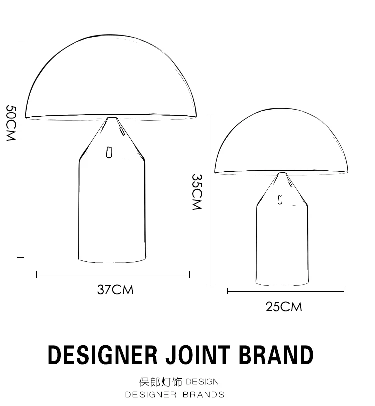 Скандинавские минималистичные настольные лампы в стиле индивидуального искусства для гостиной, столовой, спальни, прикроватные металлические грибы, настольные украшения