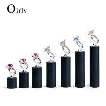 

Oirlv 7PCS / LOT Free Shipping Black Style Design Finger RING Display Stand with acrylic Showcase