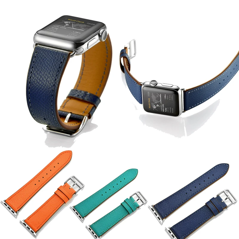 Mayoreo 10 pcs correa de cuero colors para Apple Watch