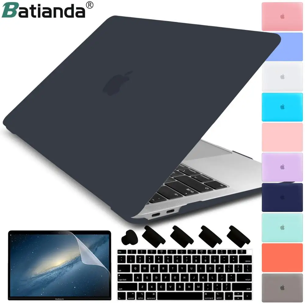 Матовый Кристальный пластиковый жесткий чехол для MacBook Pro Pro retina 13 15 дюймов A1706/A1707 Touch Bar New Air 13A1932