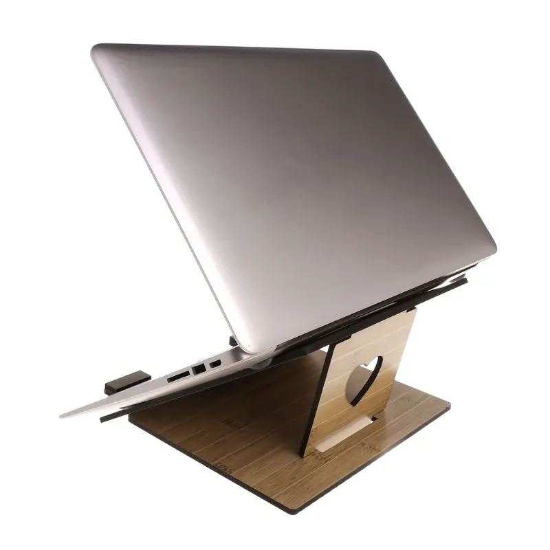 Laptop Stand Detachable Notebook Desktop Holder Adjustable Wooden Bracket Portable for Apple Macbook Lenovo ASUS Dell Tablet