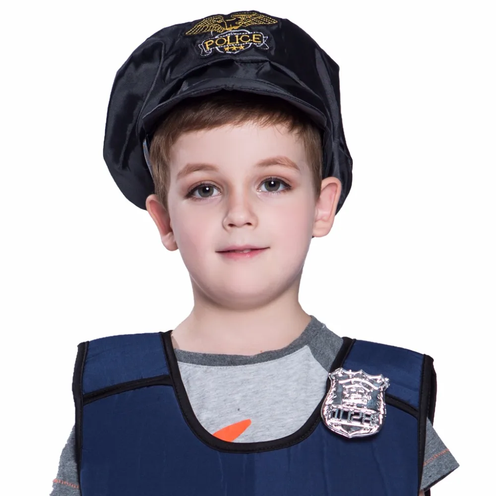Новое поступление Хеллоуин костюм для Обувь для мальчиков малыш полиции жилет Косплэй милиционеры костюмы вечерние детей Карнавальные форма