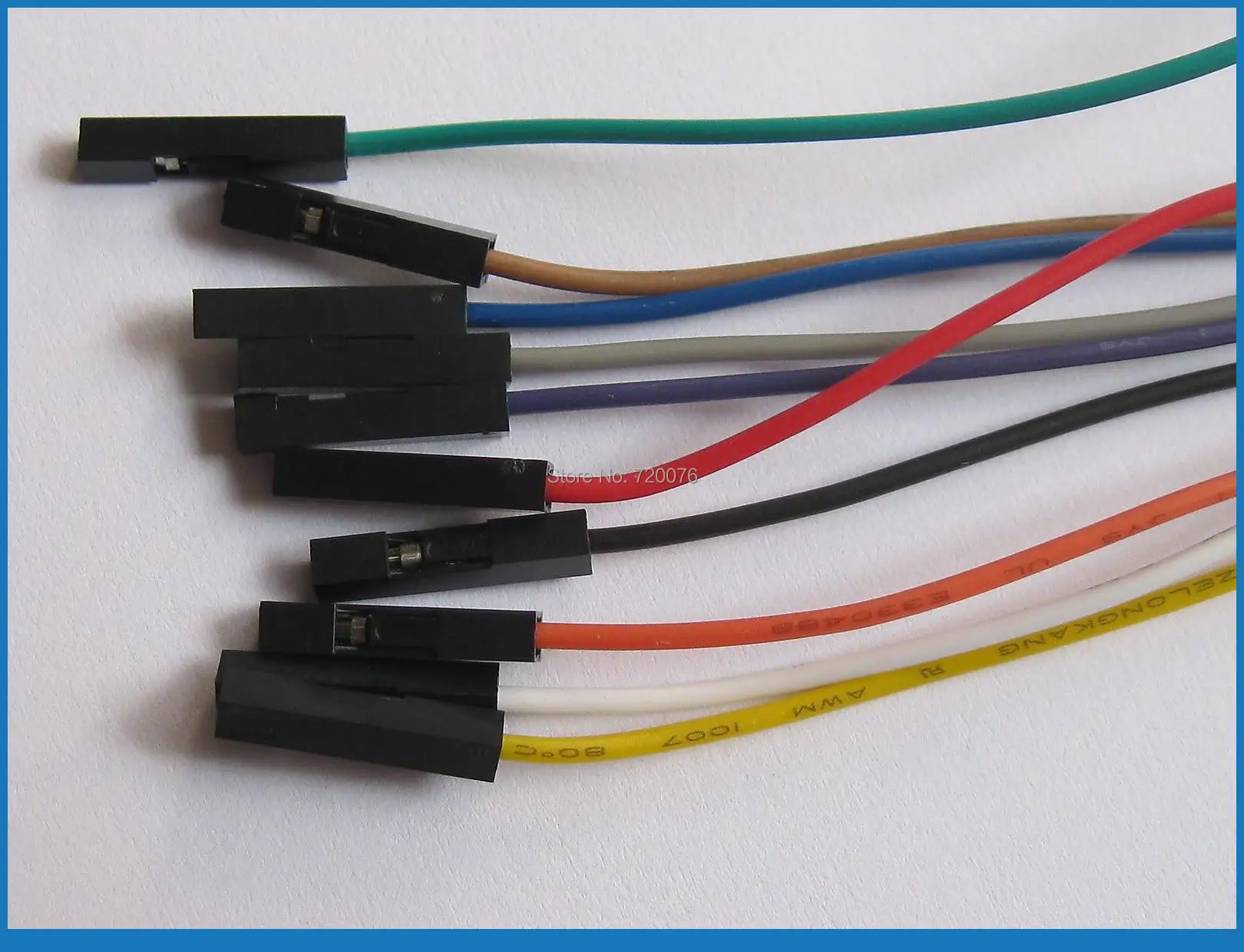 

120 pcs Jumper wire Female to Female 1 Pin Pitch 2.54mm 10 colors 30cm(12")