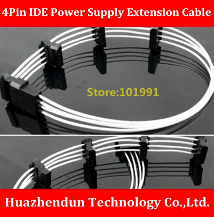 

TOP SELL 4Pin IDE Power Supply Extension Cable D-Type Interface Silvering Cable Material IDC Cable Pierce Type