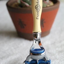 Frank через плечо(FS),# FU-03IV, 5 Слои лезвия головка для бритвенного станка с искусственным мехом ручка слоновой кости+ держатель для бритвенного станка(#43