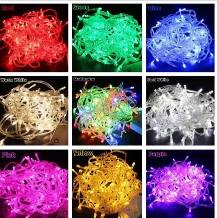 

20M 200leds Christmas Lights 110V/220V Waterproof Holiday Led String Light indoor Outdoor Decoration Lamp Fairy Lights 9 Colors
