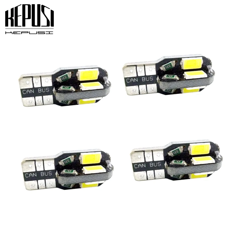 4X T10 W5W Светодиодная автомобильная лампа 8SMD 5630 Сменная Лампа 194 168 для внутреннего