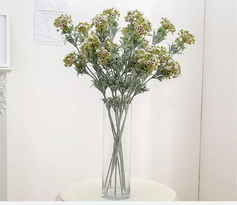 Снежный шар Цветок ветка свадебное украшение для дома цветок фотографии реквизит искусственный цветок Флорес искусственные, 3 головы/ветка