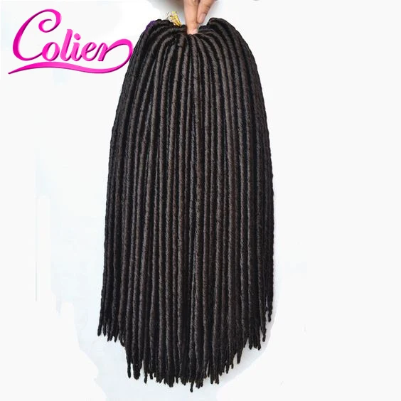 7Pieces/Lot 20strands/Piece Soft Dread Braids Havana Mambo Faux Locs Crochet Hair Synthetic Braiding Clip In |
