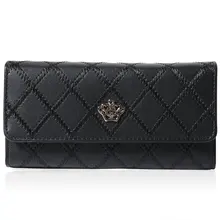 Marque Designer Femmes Long Embrayage Portefeuille Femmes Bracelet Couronne Portefeuilles PU Carte de Crédit En Cuir Dames Sac À Main Pour Femmes Carteras