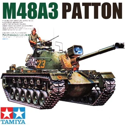 1:35 масштаб Tamiya модель военного танка США M48A3 Patton Танк Строительный комплект танк хобби DIY 35120