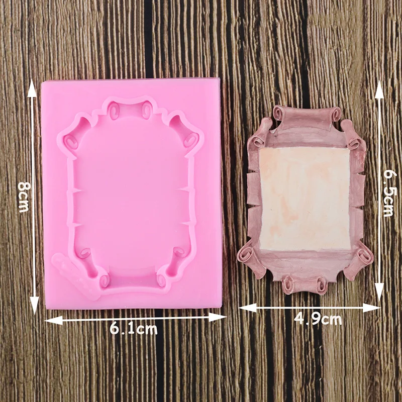 3D рамка силиконовая форма формы для помадки шоколада Полимерная глина для изготовления игрушек Конфеты Плесень Торт украшения инструменты