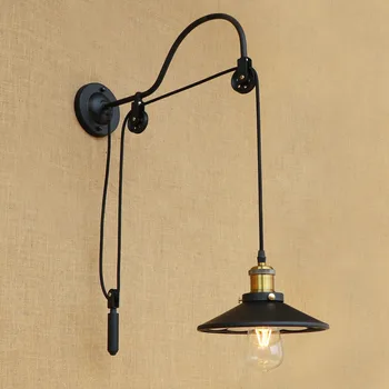 

American Village Iron Vintage Wall Lamp Aisle Creative Bedroom E27 Bulb wall light restaurant bar led wall lamp RWL0057