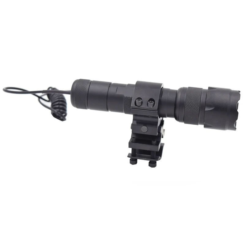 WF 502B 5W Tactical Flashlight Q5 Green LED Torch Flash Light Lantern with Mount Remote Control Pressure Switch 18650 Charger