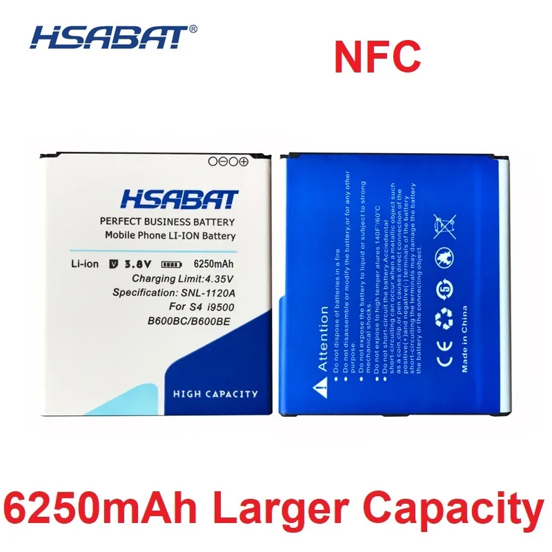 

HSABAT 6250mAh B600BC Battery for Samsung Galaxy S4(s4 Active) I9150 I9152 I9295 i9505 I9158 i9502 i9515 i9508 i9500 NFC Grand 2