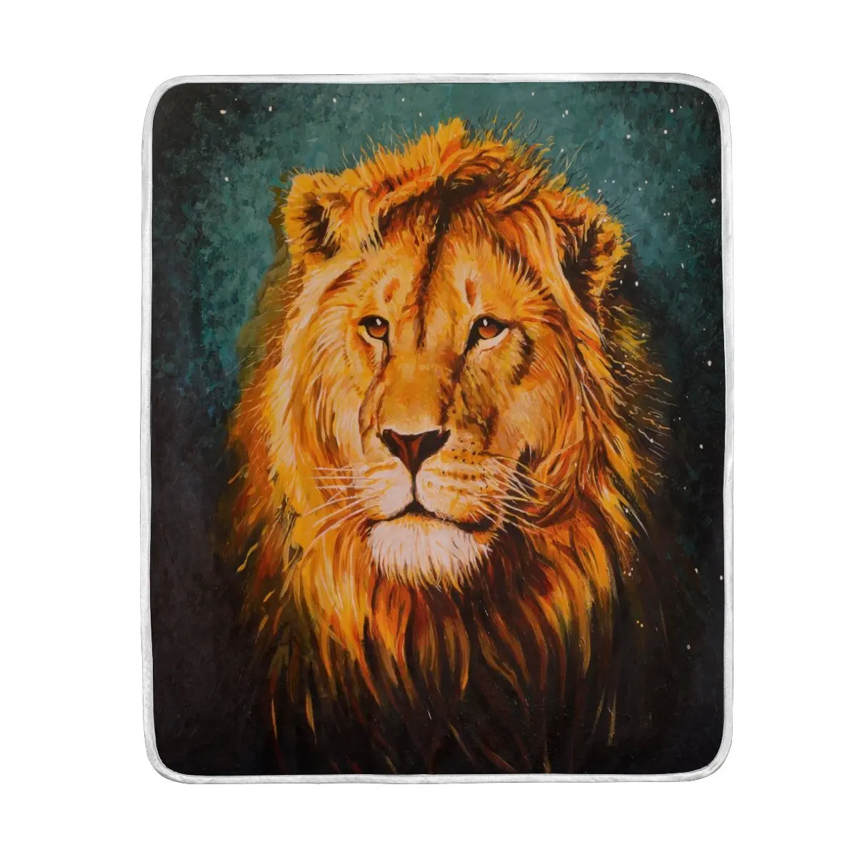 King Lion Blanket Soft Warm Cozy Bed Couch Lightweight Polyester