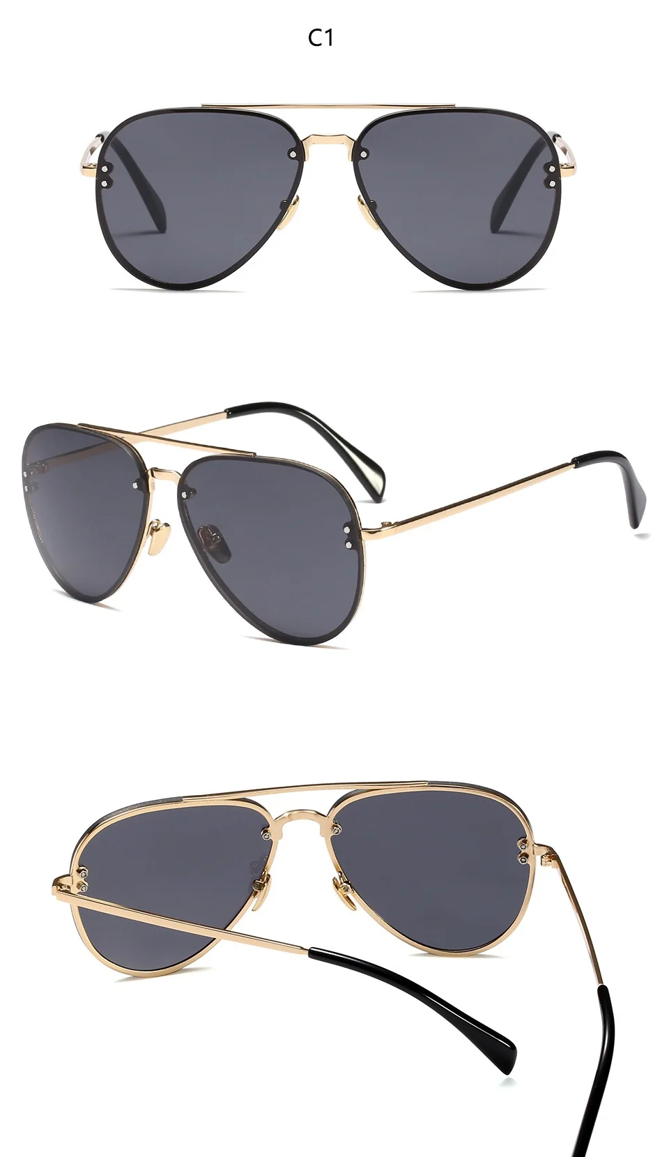 Модные зеркальные солнцезащитные очки женские брендовые дизайнерские овальные линзы мужские солнцезащитные очки пилота большие солнцезащитные очки UV400
