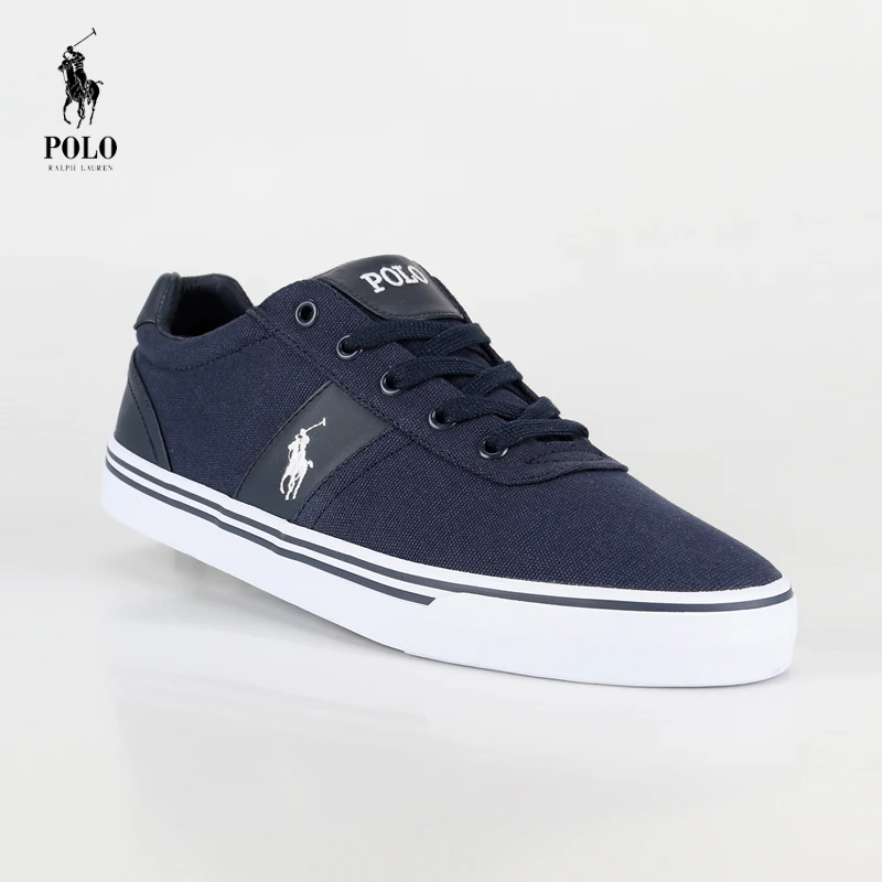 رالف لورين الربيع الصيف الرجل رباط الحذاء حذاء كاجوال أحذية تزلج الأزرق بسيطة مطابقة الرجل أحذية رياضية