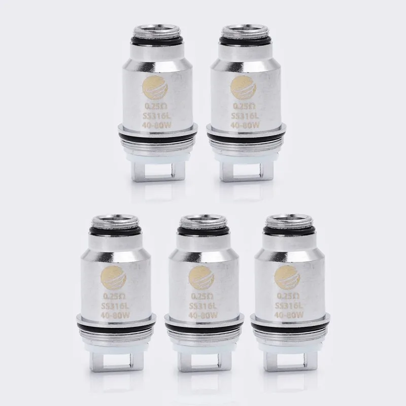 5 шт. оригинальные IJOY Tornado 150 Sub Ohm катушки 0.25ohm 0.3ohm SS316L электронная сигарета