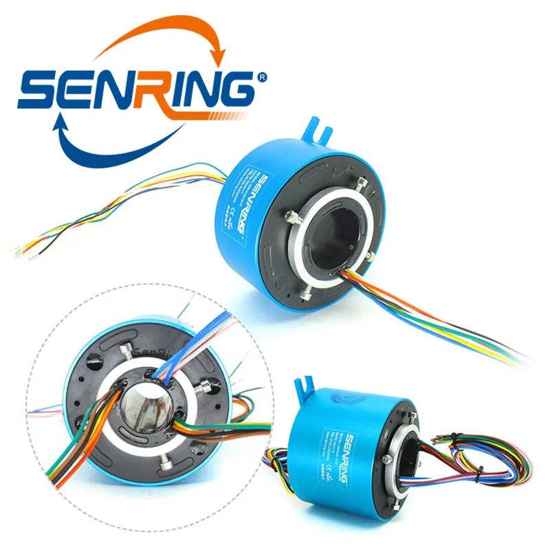 

Slip Ring Rotary union with Hole Size 38.1mm OD 99mm Rotating Conductive Hallow Shaft Slip Rings 6/ 12/18/24 Wires 10A