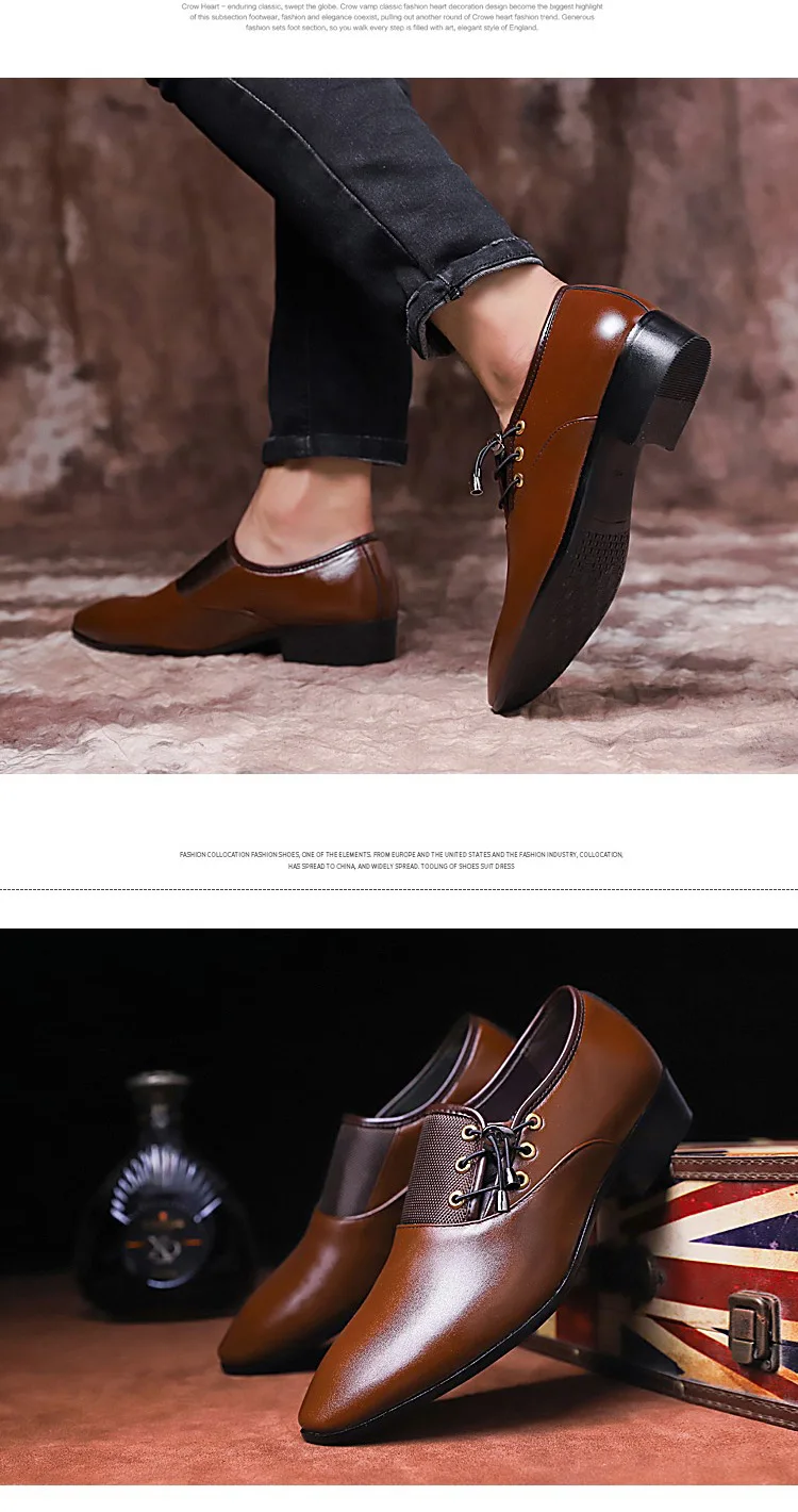 2018 недавно Для мужчин качество лакированные кожаные туфли Zapatos de hombre большой размер 38-48 Черная кожа мягкая Человек платье Бизнес обувь