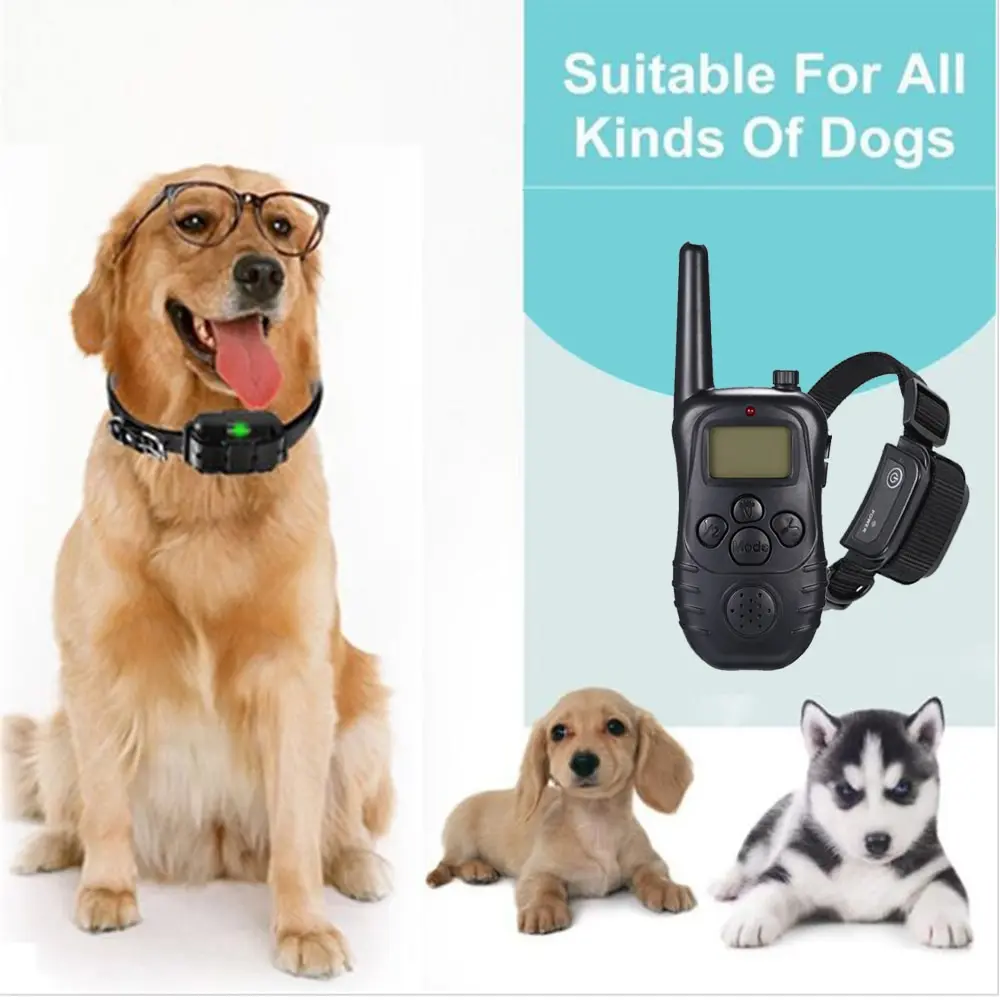 

300M Pet Dog Training Collar 998DC Waterproof Remote Rechargeable Electric Shock Anti-Bark Dog Training Collar