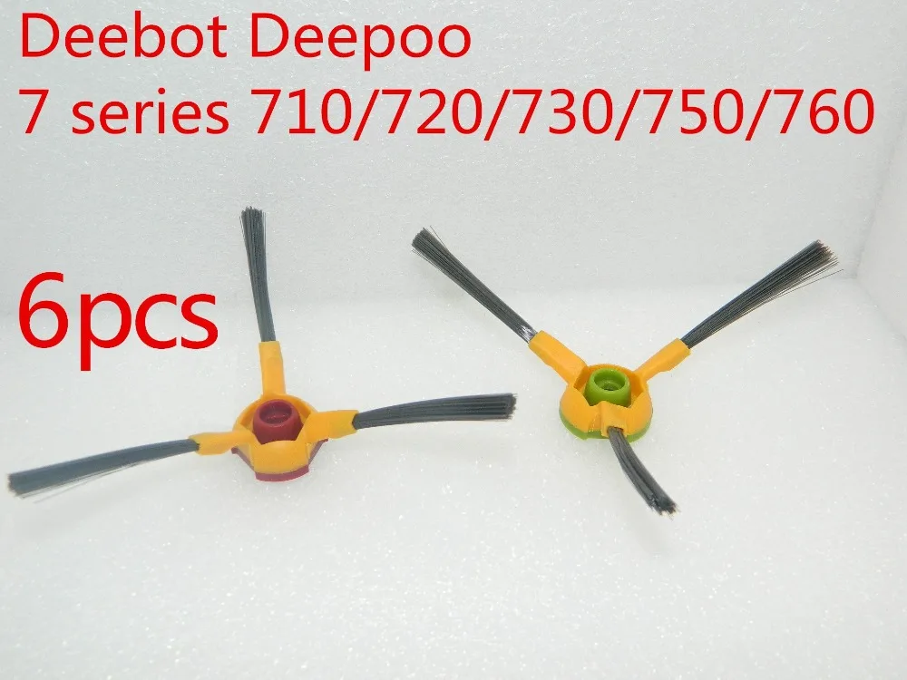 

6 pieces 3-arm side brush Replacement For Ecovacs Deebot Deepoo 700 series 710/720/730/750/760 vacuum cleaner parts