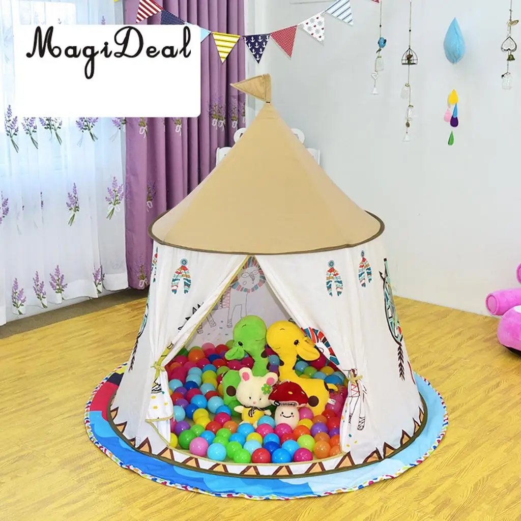 Folding Pop Up Play Tent Brick Wall Ball Pit Teepee Castle Tent Bedding Tent Kids Playhouse Garden Toy