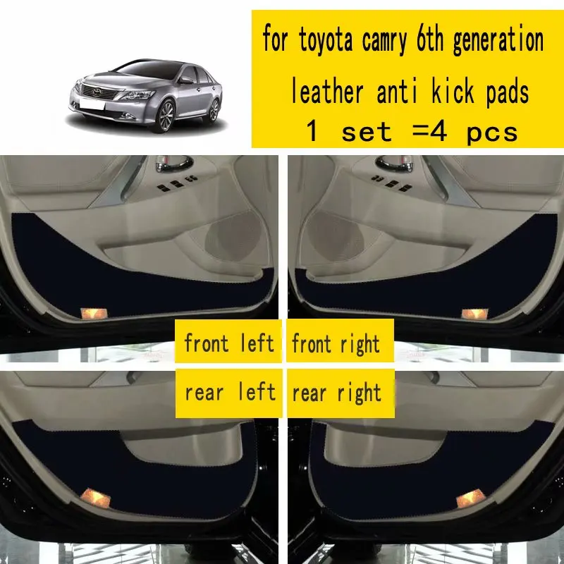 4 шт. кожаный коврик для дверей Toyota Camry XV40 2006 2007 2008 2009 2010 2011|Вкладыши защиты от