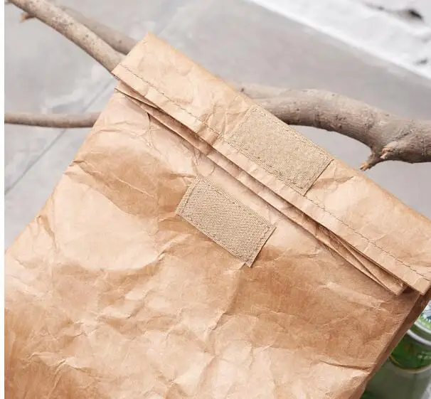 Bento упаковка крафт-бумага экологическая DuPont бумага алюминиевая пленка Ланч-бокс сумка для пикника, водостойкая упаковка льда