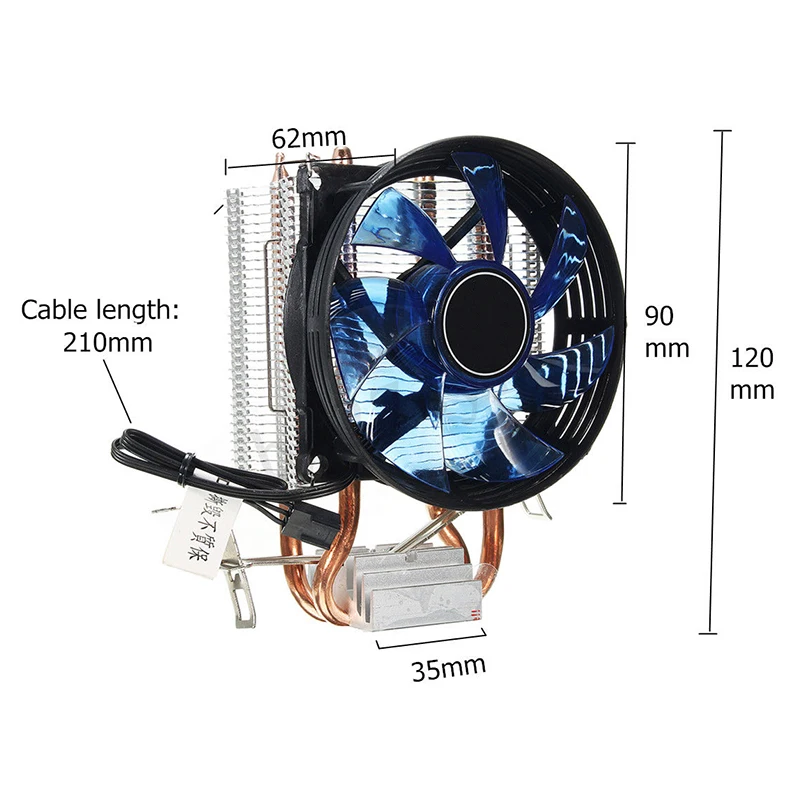 3Pin Мощность светодиодный Процессор радиатор с системой охлаждения тихий кулер для Intel разъем LGA1156/LGA1155/LGA775 AM3 AMD гидравлический вентилятор
