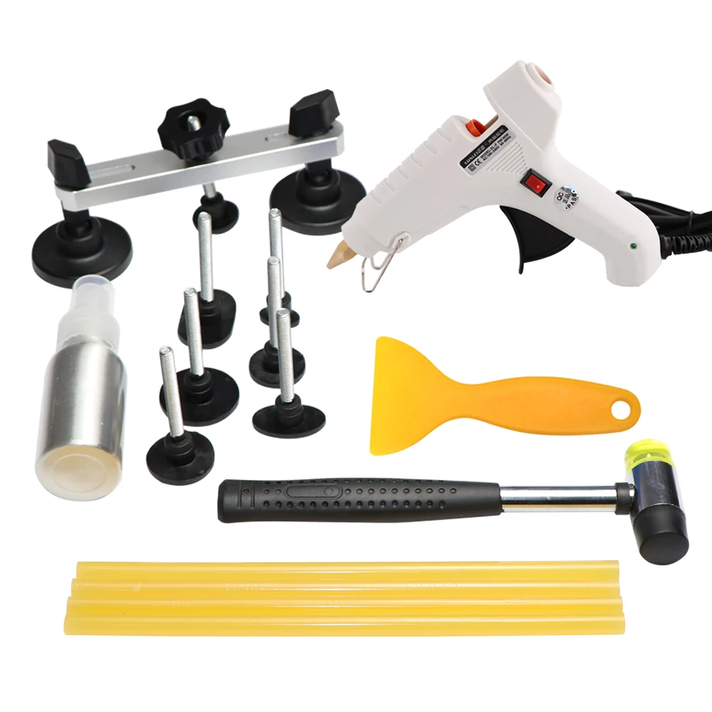 

PDR Toolkit Auto Repair Tool To Remove Dents Car Body Repair Paintless Dent Repair Pulling Bridge Glue Gun