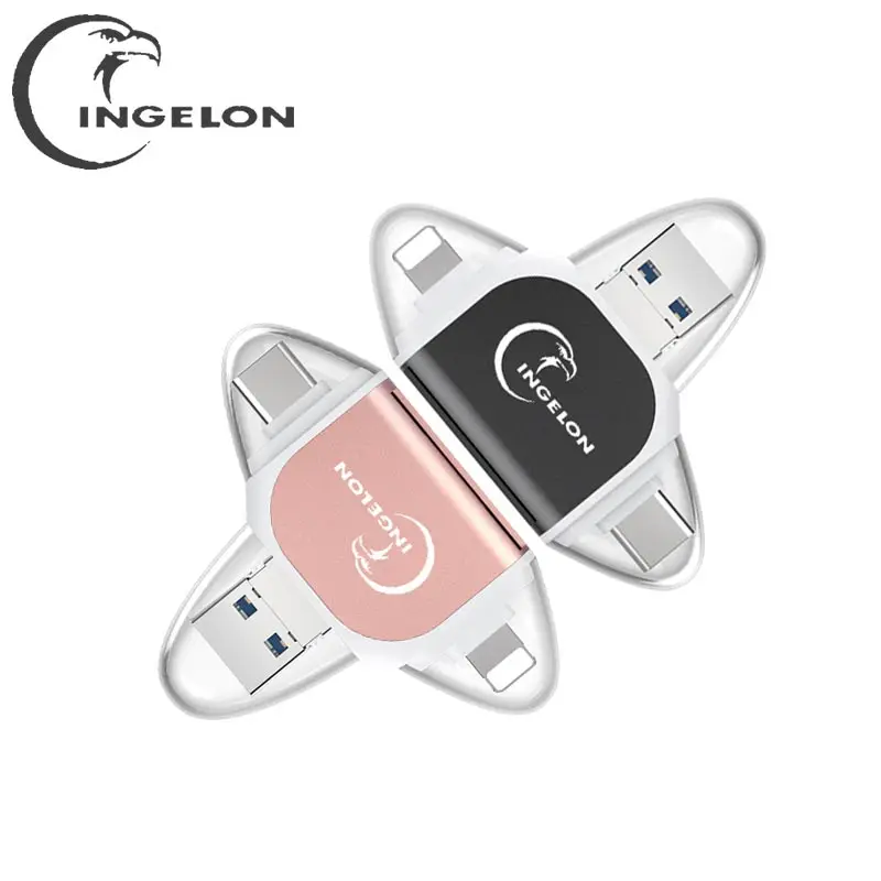 Ingelon SD Card Reader аксессуары для ноутбуков bilgisayar usb-картридер Металл карты памяти микро CD USB адаптер iphone 6 7 8 x