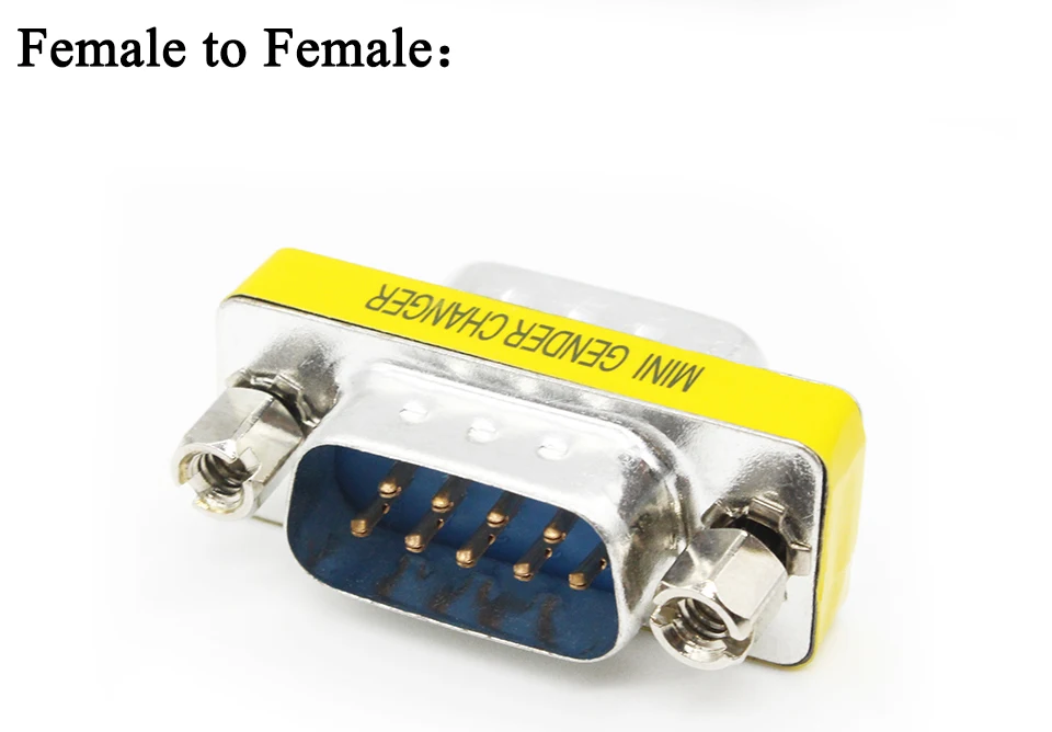 Serial RS-232 DB9 9 Pin Female to Female F//F Gender Changer Coupler Adapter GN