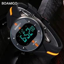 Montres numériques pour hommes de marque BOAMIGO montres de sport pour hommes montres LED en caoutchouc résistantes à l'eau montres pour hommes Relogios Masculino(China)