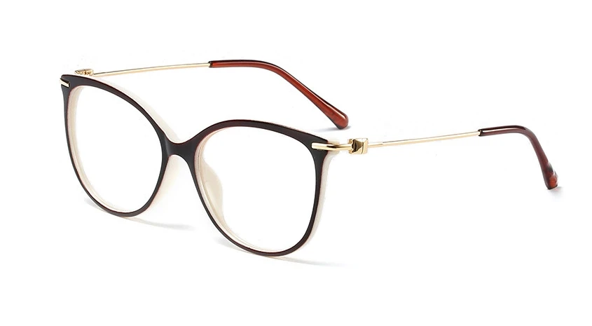 Кошачий глаз ретро очки оправа для мужчин и женщин Оптические модные компьютерные очки 45772 - Цвет оправы: C5 black white clear