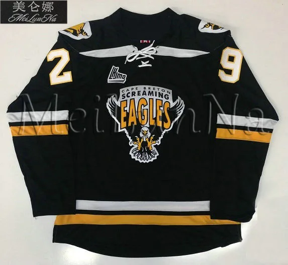 

MeiLunNa Customize QMJHL Cape Breton Screaming Eagles 29 Marc-Andre Fleury Jerseys Home Road Third Sewn On Any Name NO.