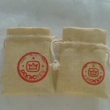 100 шт./лот CBRL джута/Лен/Льна Drawstring сумка и мешок для туалетных принадлежностей/мобильного телефона, различных цветов, размер подгонять