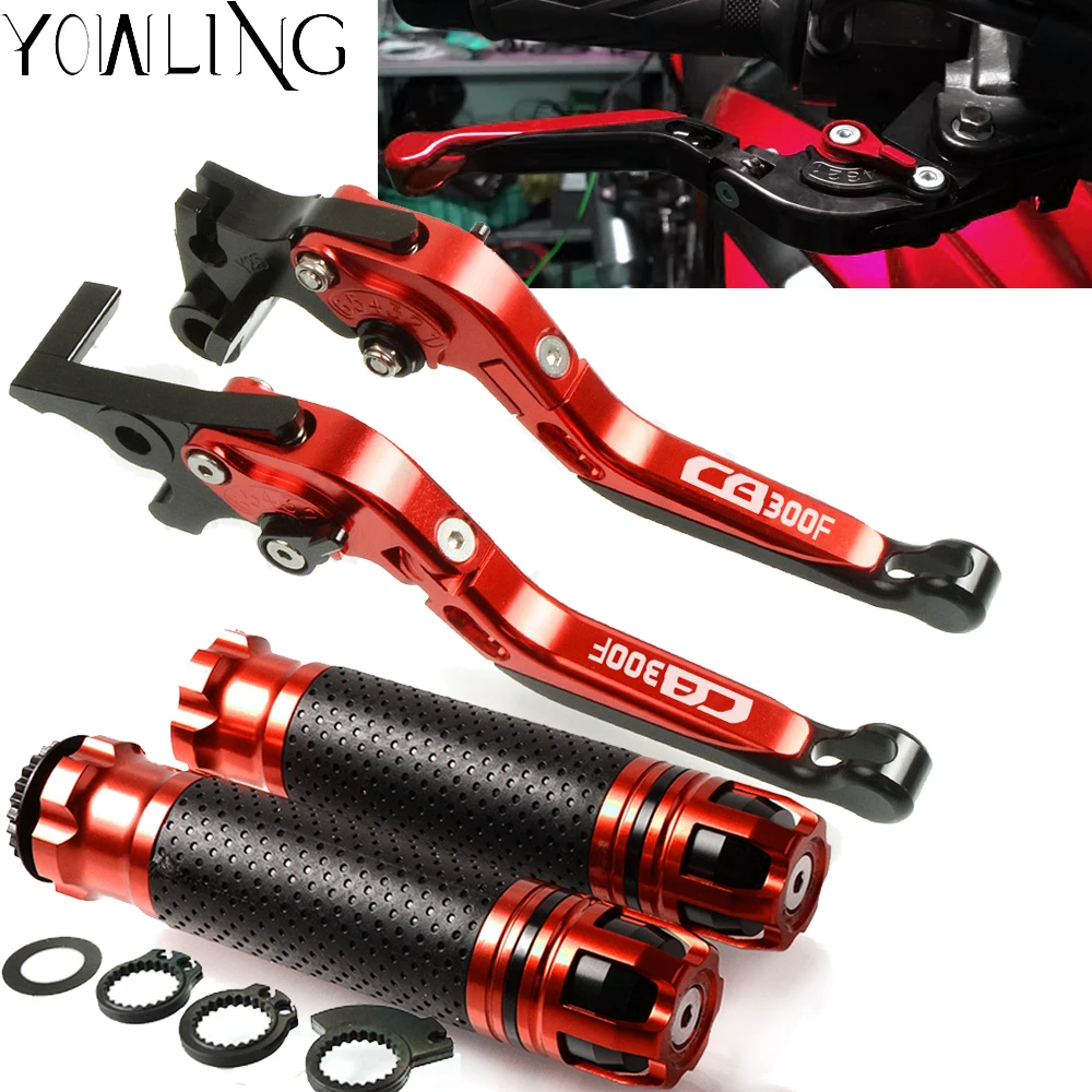

Motorcycle Accessories Brake Clutch Levers Handlebar grip Handle Hand Grips For HONDA CB300F CB300FA 2014 2015 2016 2017 2018