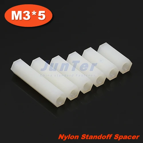 

500pcs/lot Nylon Standoff Spacer M3 Female x M3 Female 5mm