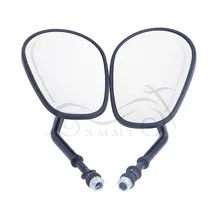 Мотоцикл Матовый черный овальный боковое зеркало заднего вида для Harley Touring Softail Sportster Dyna 2007