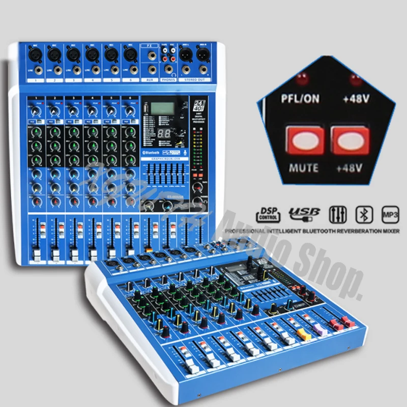 6 Channel Bluetooth Mixer 24 Bit DSP Digital