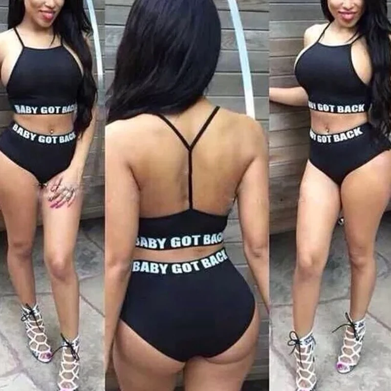 

Bikini swimwear women bikinis womenwomen's bathing suits a woman's bathing suit swimsuit Two high waisted bikinis NAYOOTON D0141