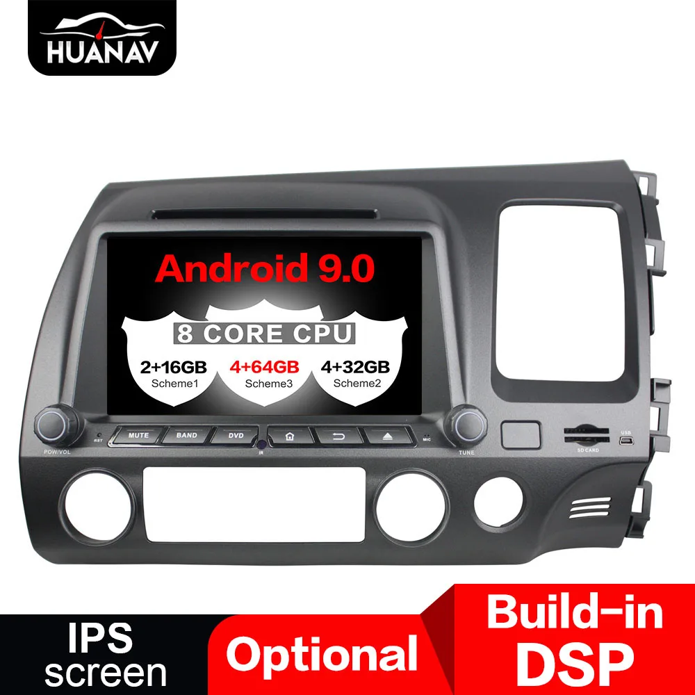 

DSP Android 9.0 Car DVD Player GPS navigation For Honda Civic 2006-2012 Right Hand Driving radio player Auto multimidia stereo