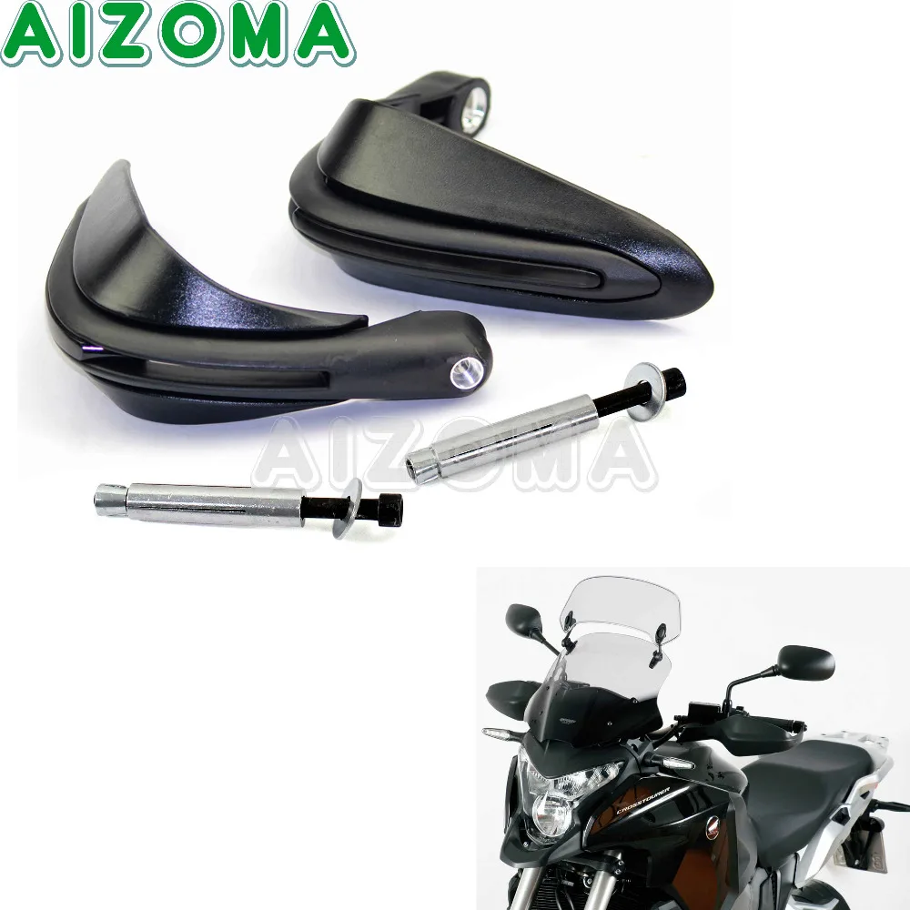 Motorcycles Hand Protector Guard Black 7/8"(22mm) Extension Handguards