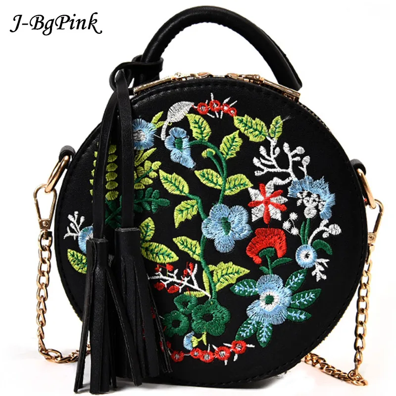 Round Leather Crossbody Purse